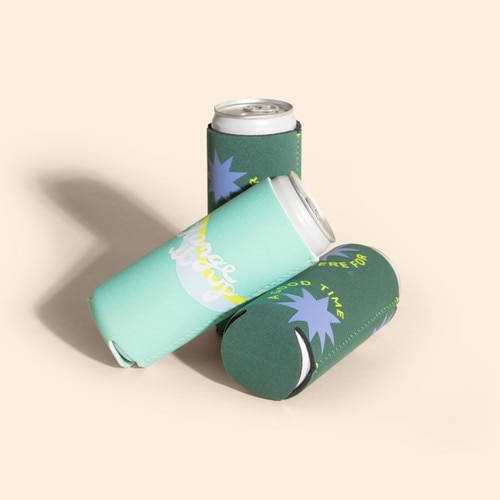Premium Neoprene Can Cooler - Zig Zag Stitch — product example 1